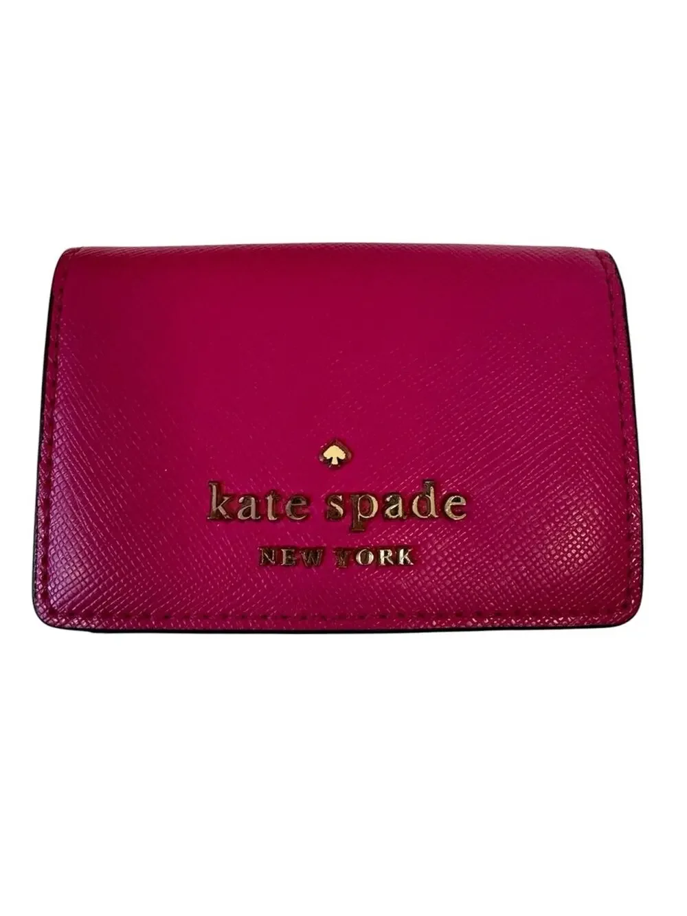 Kate Spade Pink Leather Micro Wallet Mini Designer Luxury